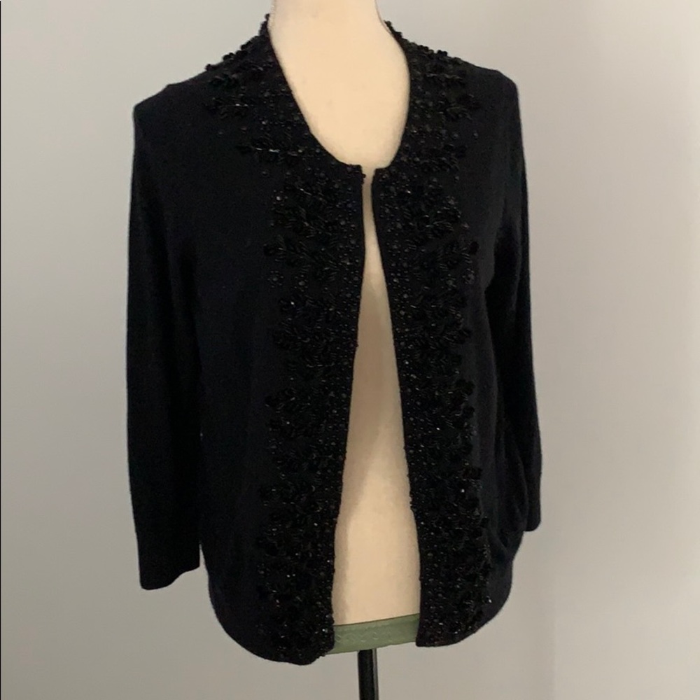 Sequin trim cardigan